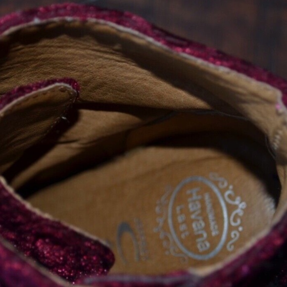 Jeffrey Campbell Spike Damsel Wine Velvet Booties Wedge 7.5 - Picture 8 of 10